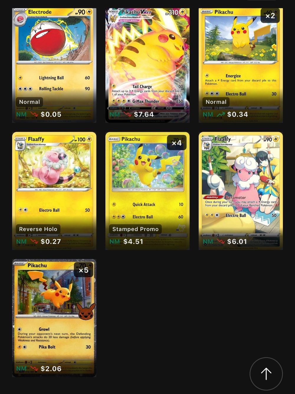 Pokemon Yellow Pikachu & Friends Card Lot